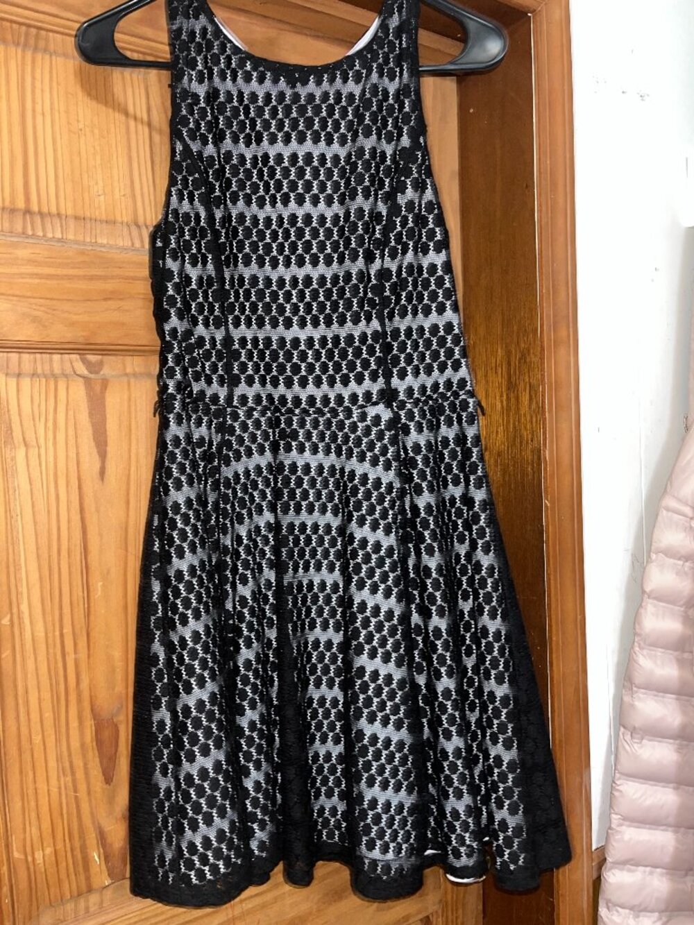 black and white dress